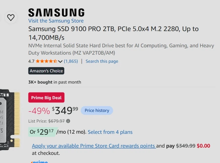SSD 2테라 무려 40만원 할인!