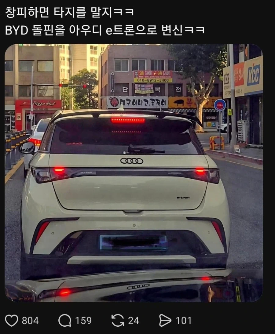 Byd 아우디 엠블렘 튜닝 차량을 본 현직 아우디 딜러