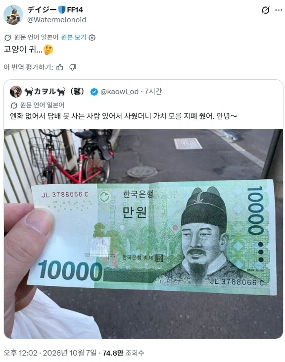 만원권 네코미미