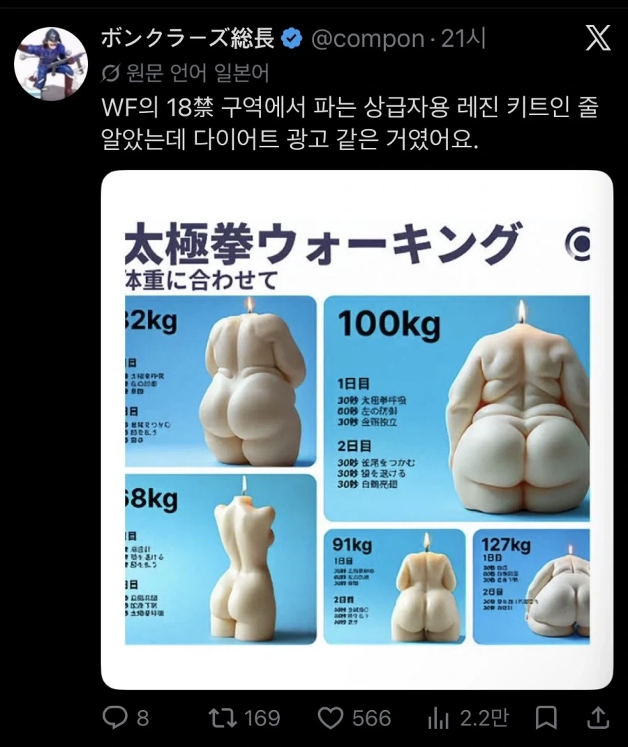 성인 피규어로 착각함