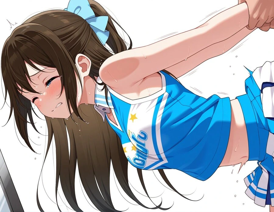 @) 프로듀서랑 같이 스트레칭 하는 아리스쨩