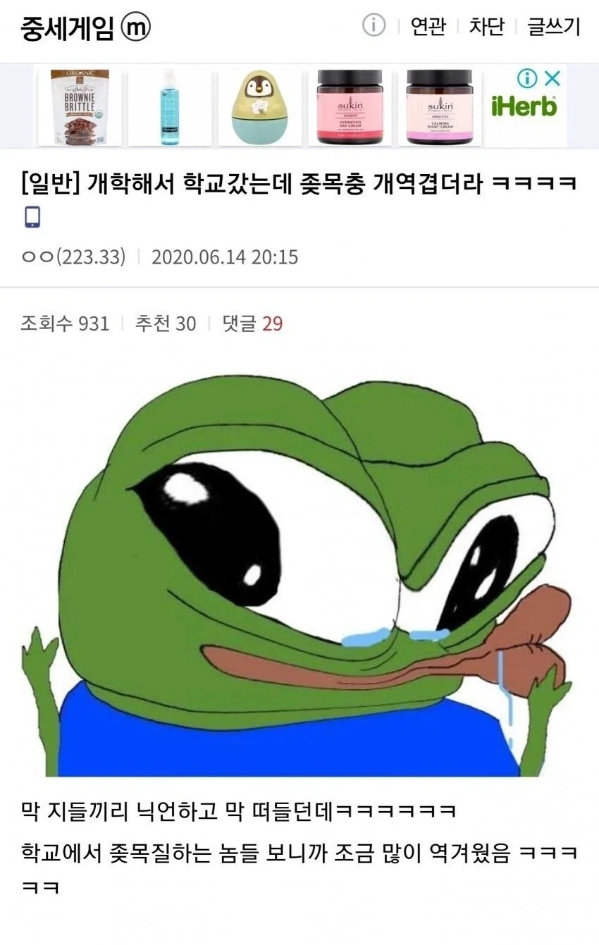 ㅈ목질 하는 애들 개역겹네 ㅋㅋ