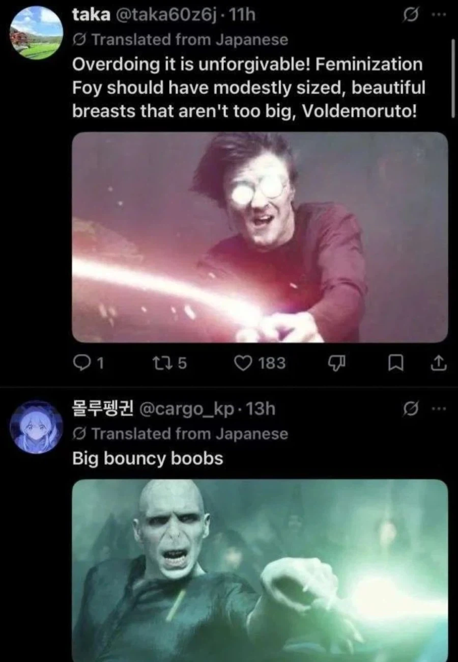 해리포터) 가슴 크기로 한일 전쟁이 터진건가