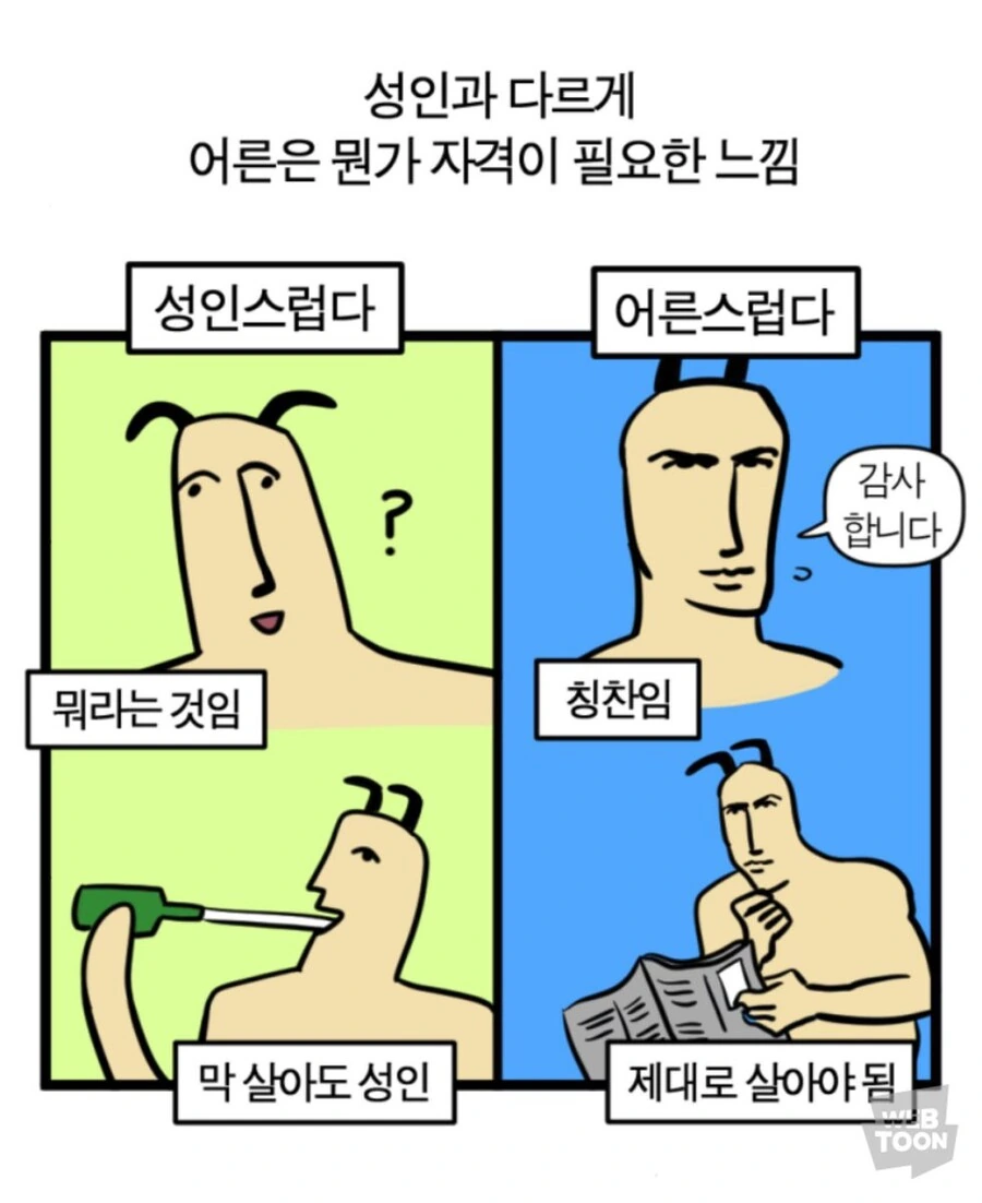 성인과 어른의 차이.manhwa