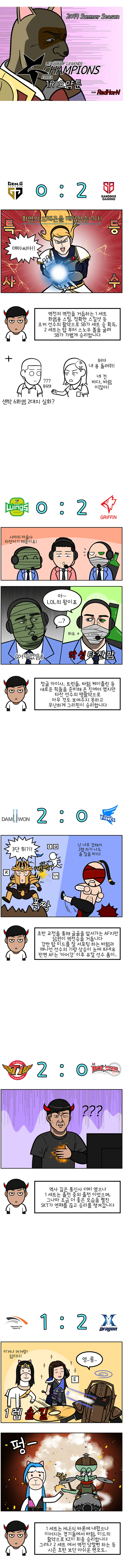 LCK 서머 1R 요약툰 - 4주차
