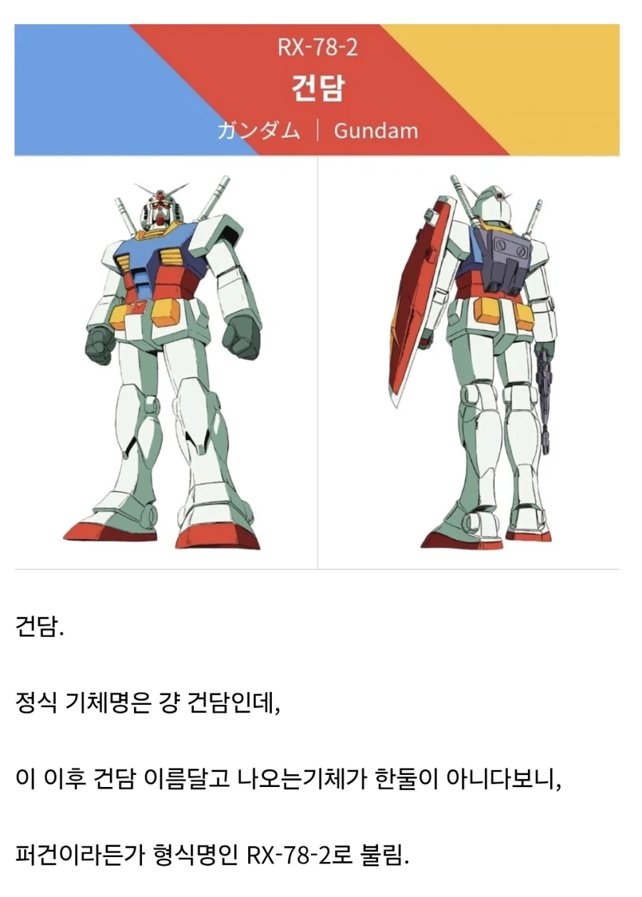 자기이름으로 불리는 일이 적은 건담