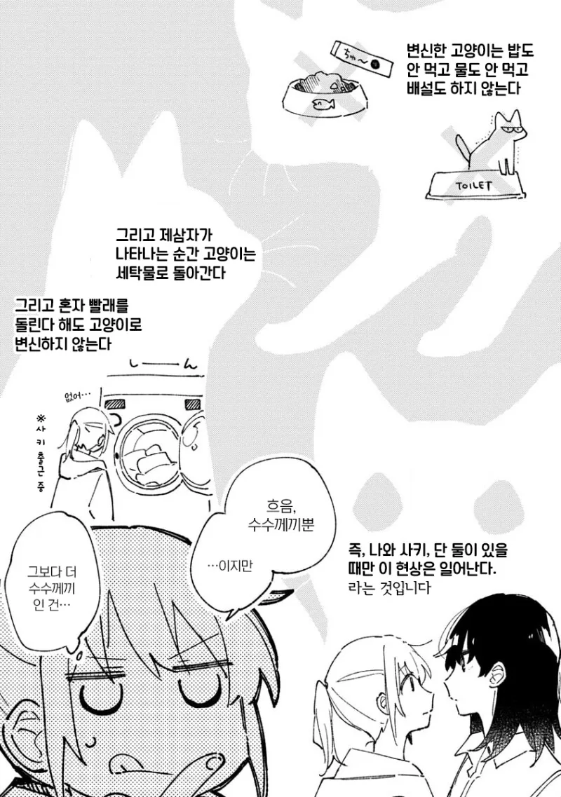 빨래가 고양이로 변하는 만화 - 이미지 11