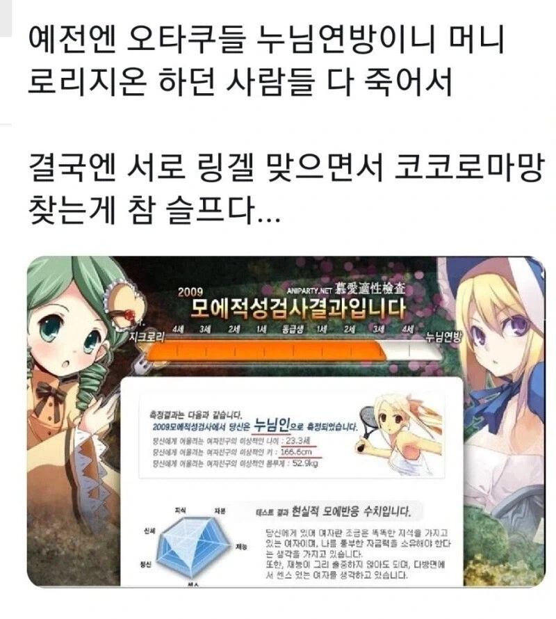 늙은 씹덕의 한탄
