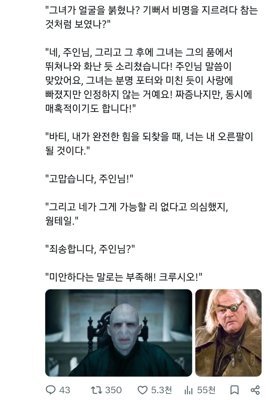 해리포터)내통자로부터 보고를 받는 볼드모트 - 이미지 2