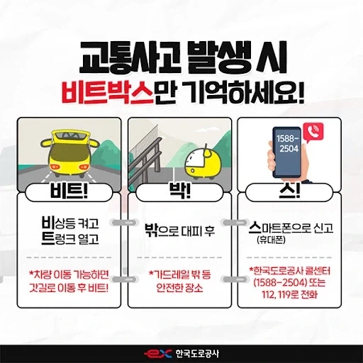 삼각대가 없어진 교통사고 발생시 요령