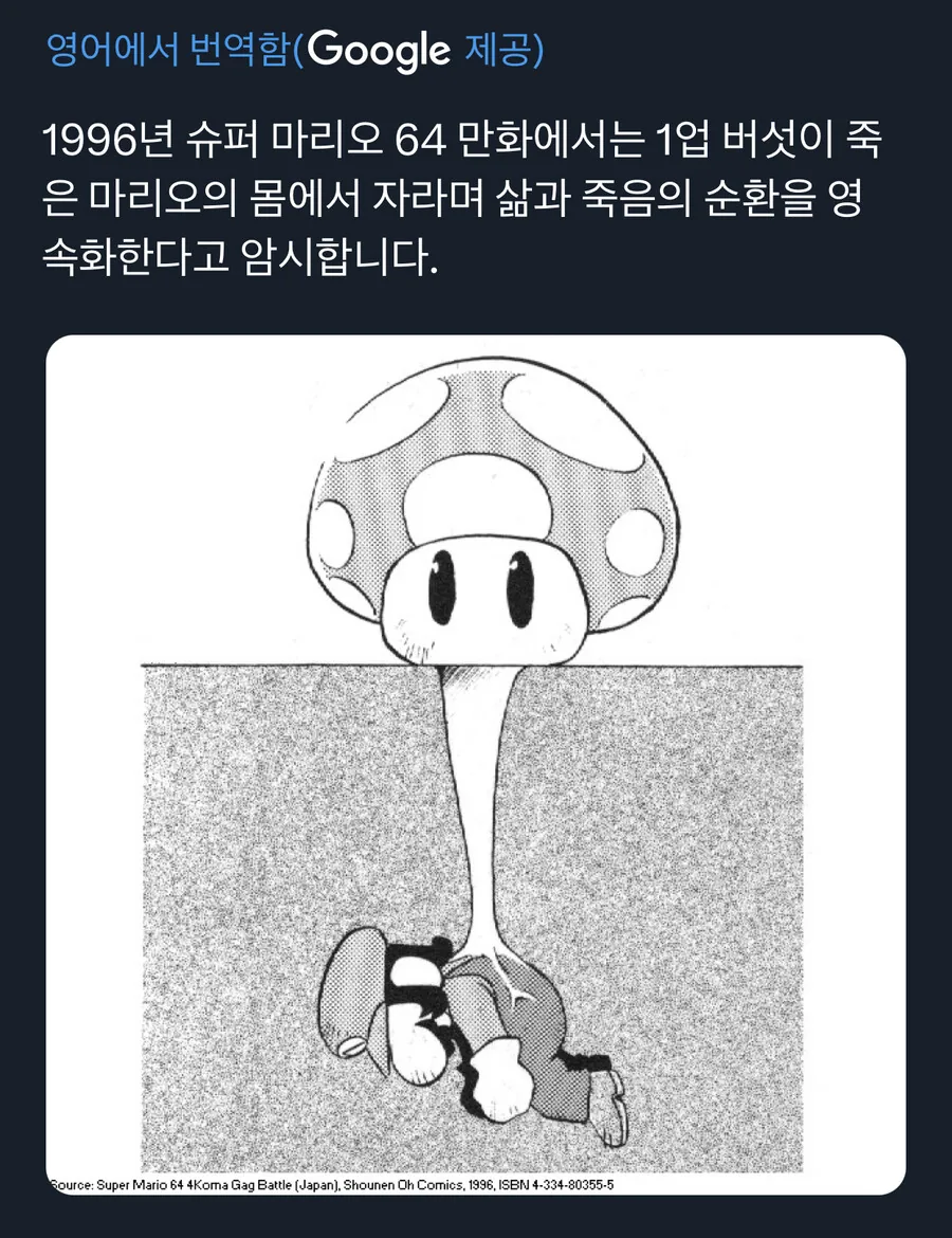 흠좀무인 슈퍼마리오 만화의 가설.manga