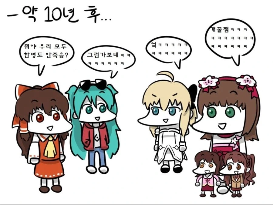 동방,타입문,보컬로이드,아이마스 묶일때 아이마스 저평가 되는게 슬픔