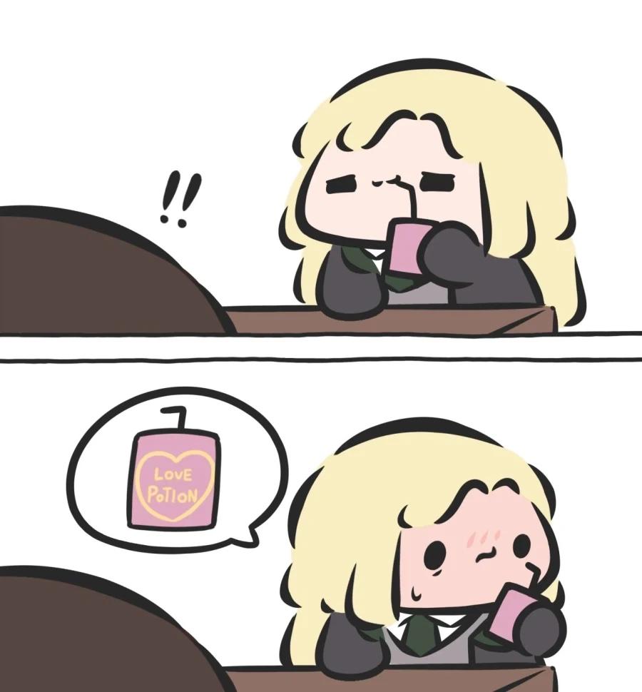해리포터) 음료를 잘못 마신 카리나 말포이.jpg