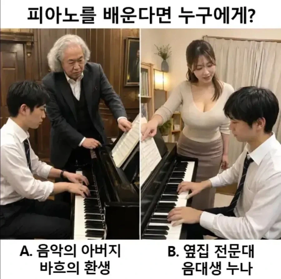 만약 피아노를 배운다면