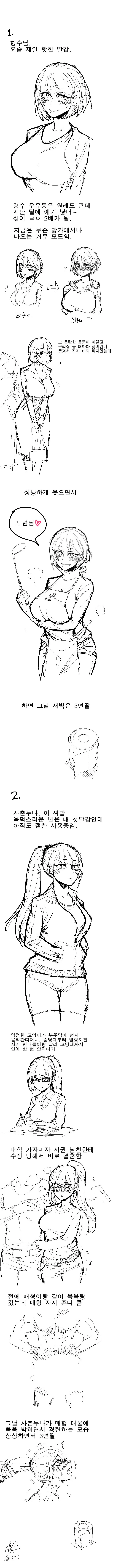주변여자들로 ㄸ치는 만화.