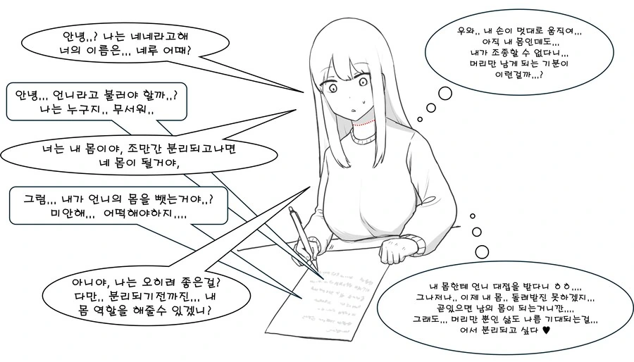 듀라한 소녀가 목이 분리되어 몸이랑 붕가하는 만화 - 이미지 3