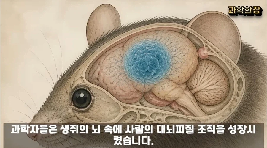 (공포) 생쥐의 머리에 인간의 뇌를 배양한 과학자들