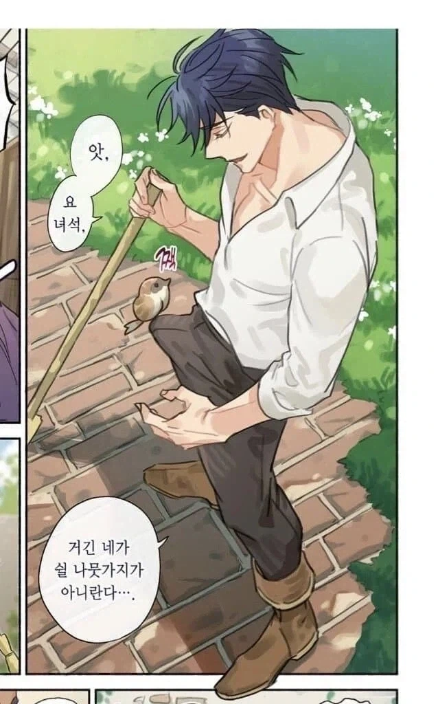 새가 앉아 쉬기에 매우 안정적인 곳