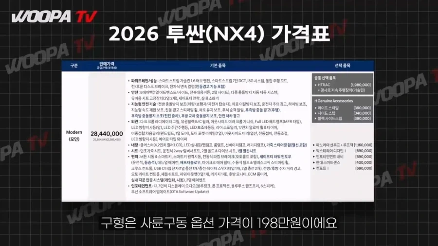 현대차 투싼 신형 유출 가격 - 이미지 8