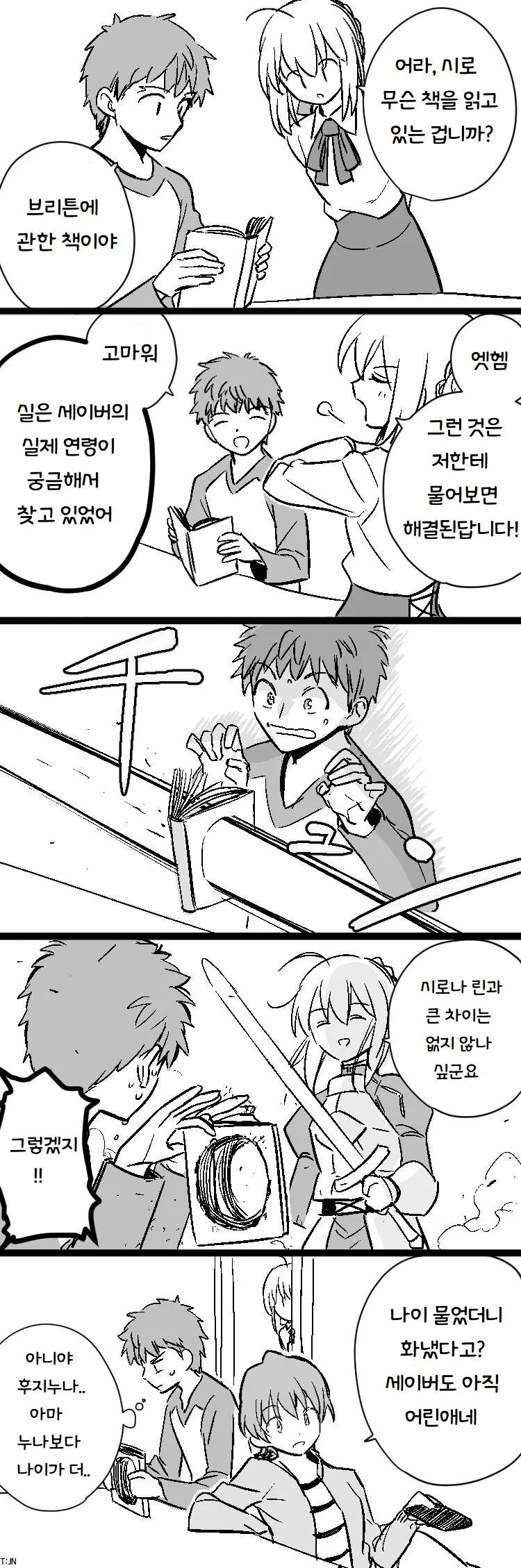 [fate]세이버 나이가 궁금한 만화