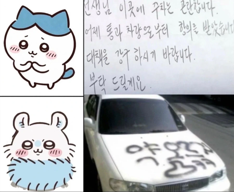 치이카와로 보는 주차 갈등 해결법 - 이미지 2