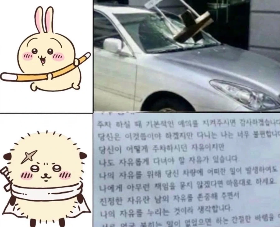 치이카와로 보는 주차 갈등 해결법 - 이미지 3