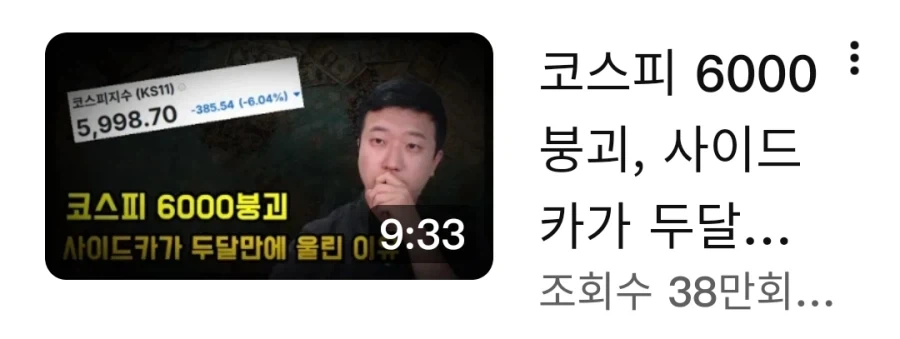 전인구: 코스피 6000붕괴