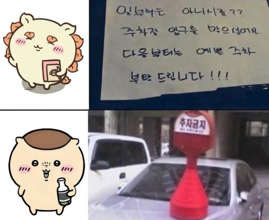 치이카와 캐릭터별 불법주차 대응법.jpg - 이미지 4
