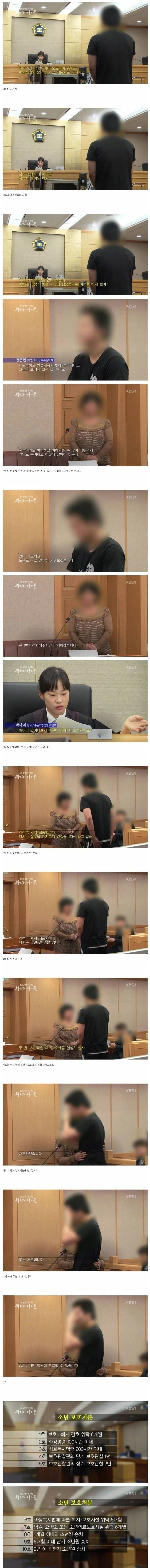 감동적인 소년 범죄 재판