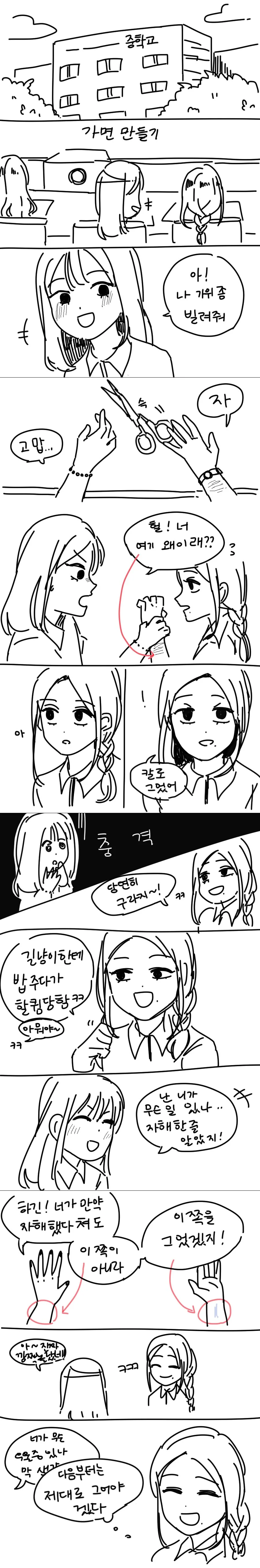 난 니가 자해한 줄 알았지.manhwa