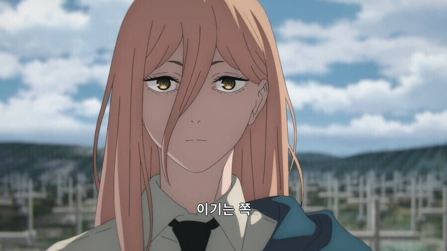 체인소맨) 파워에게 덴지가 가장 소중한 존재가 되었다는 것을 보여주는 장면 - 이미지 9