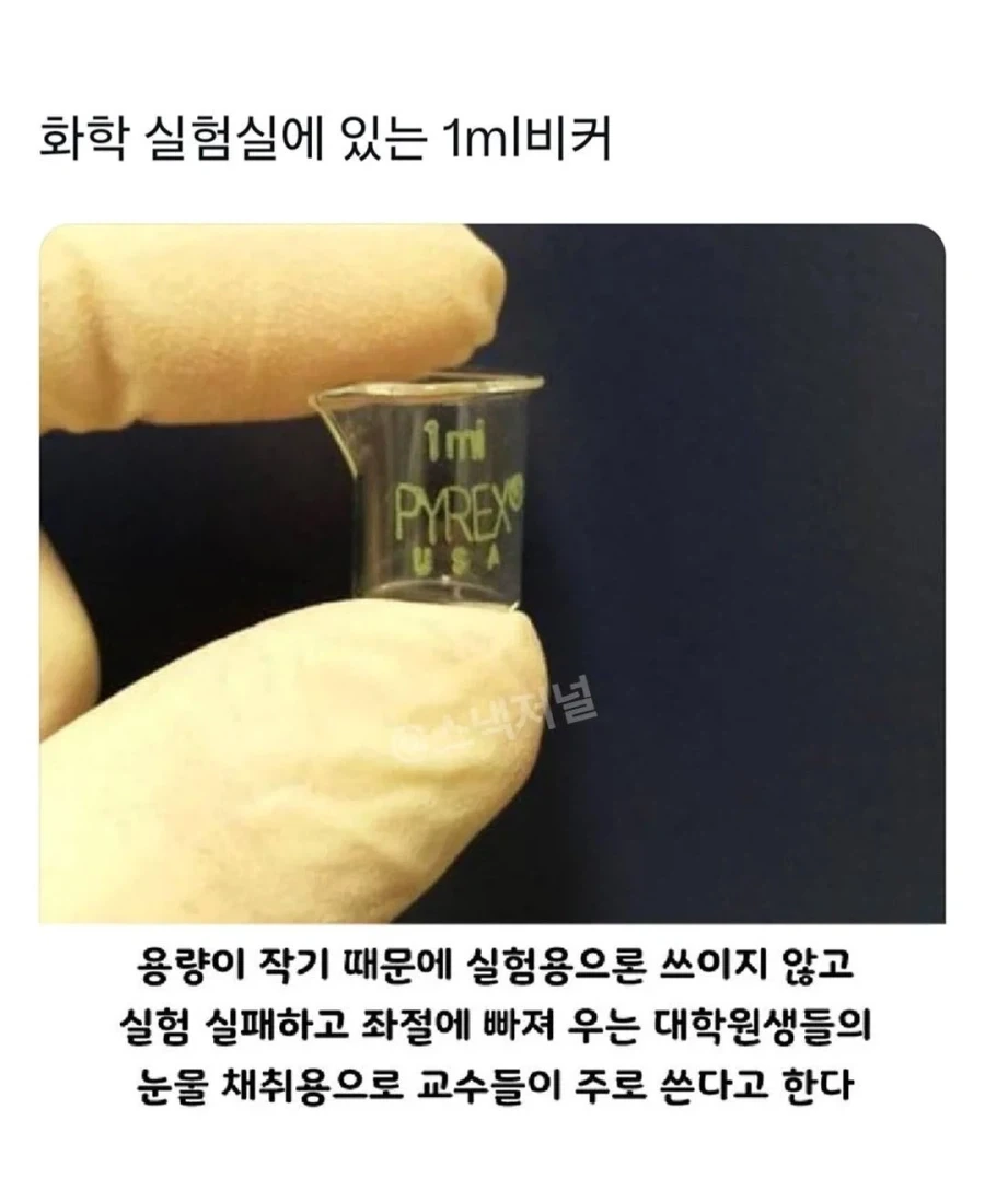 화학실의 1ml 비커의 용도