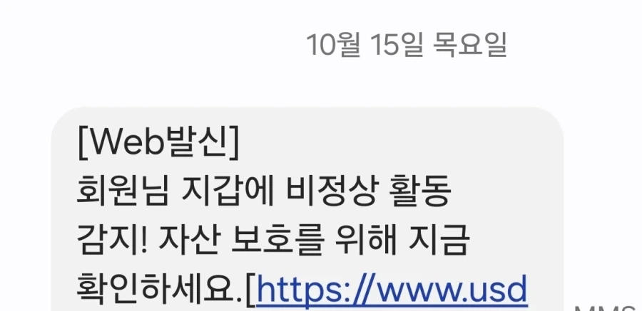 내 지갑에 비정상 활동이 감지 되었대