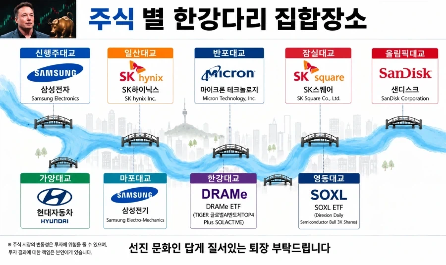 주식별 한강다리 집합장소