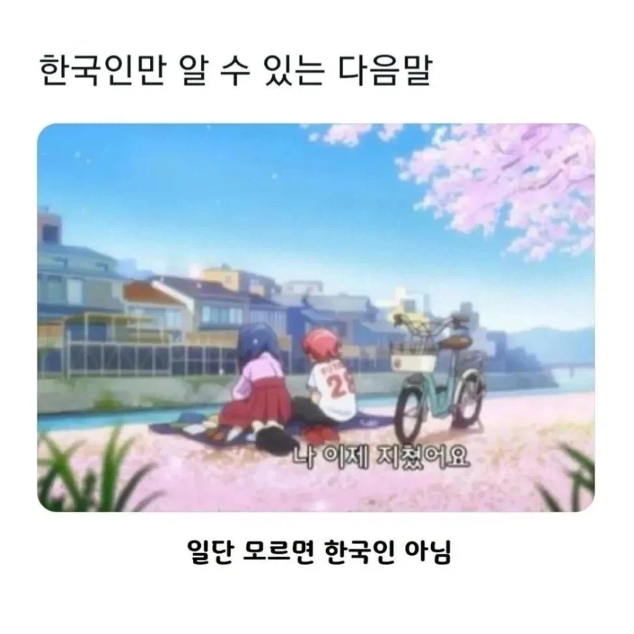 한국인만 아는 다음 대사