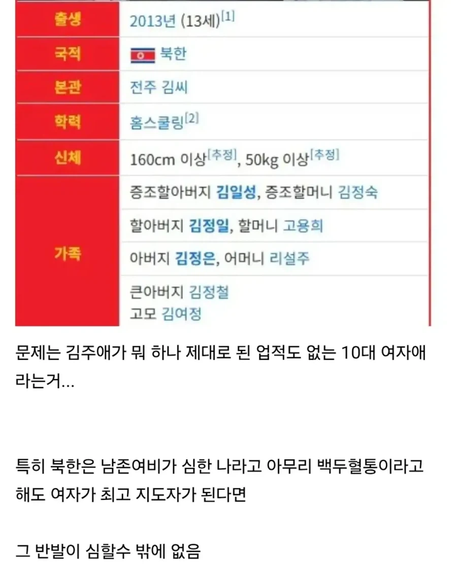 김주애가 북한 지도자가 되면 북한이 둘로 쪼개질 가능성이 높은 이유.jpg - 이미지 3