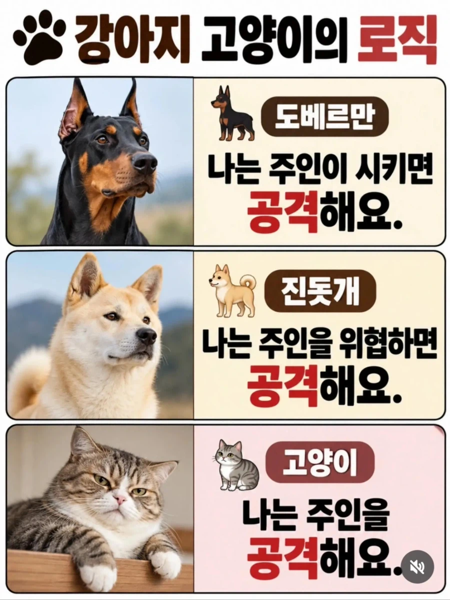 개와 고양이의 차이