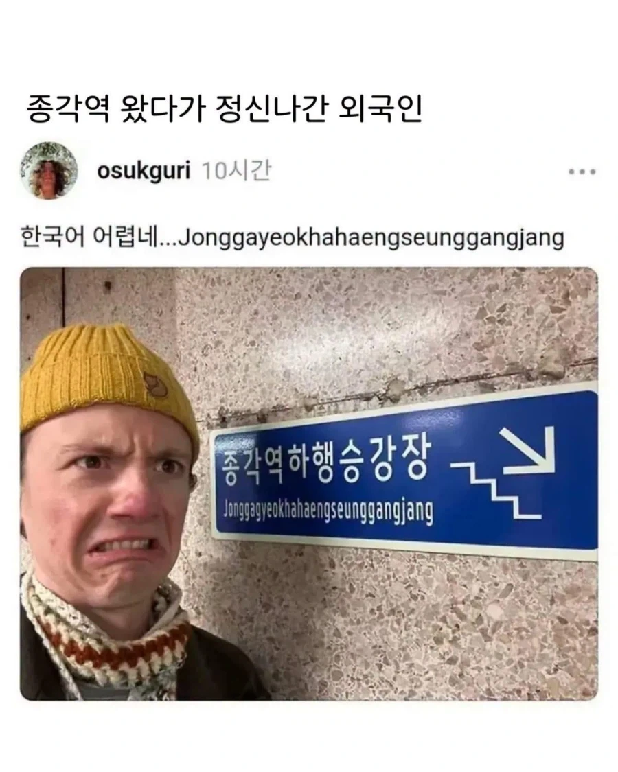 종각역 왔다가 정신 나간 외국인