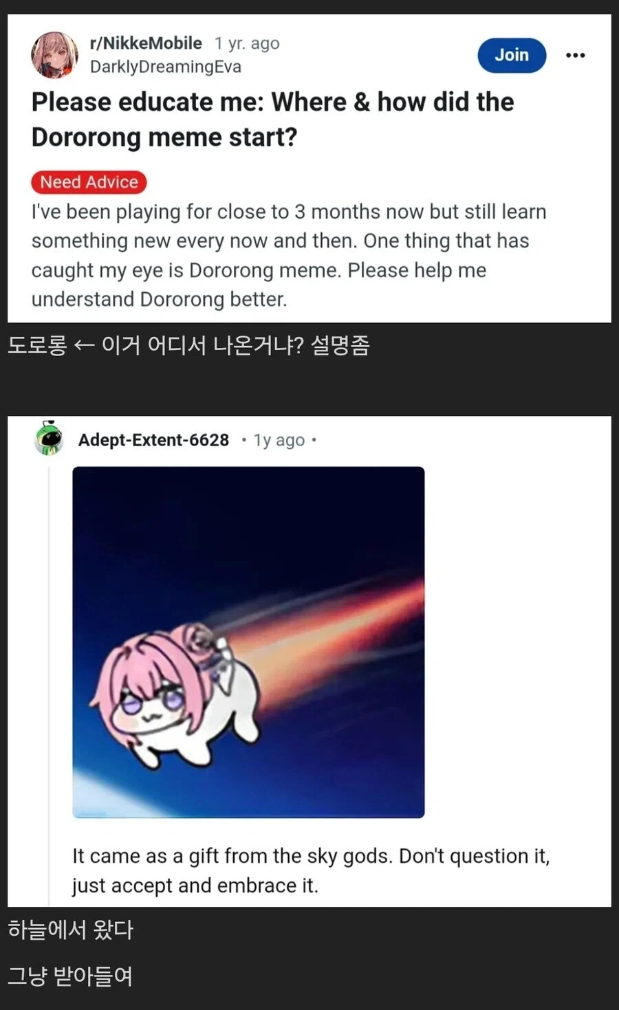 도로롱의 기원