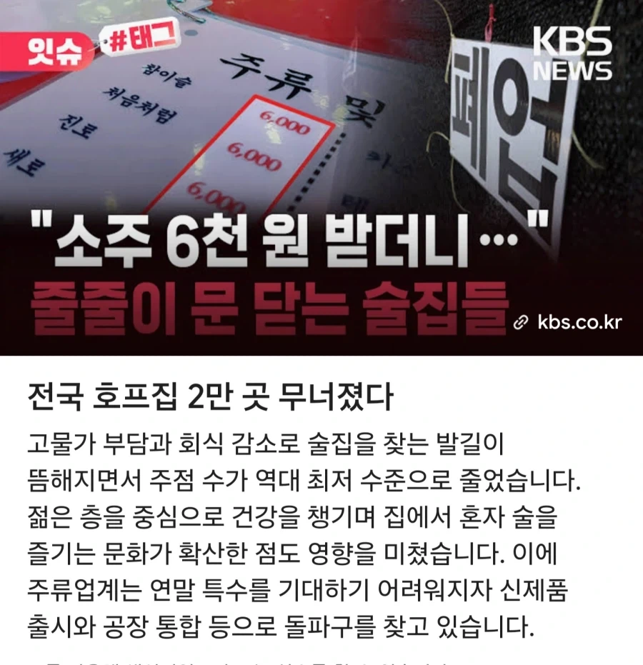 줄줄이 문 닫는 술집들 ㄷㄷㄷ;;