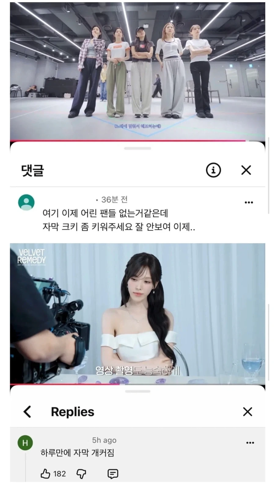 팬들 연령대 고려하는 레드벨벳유튜브