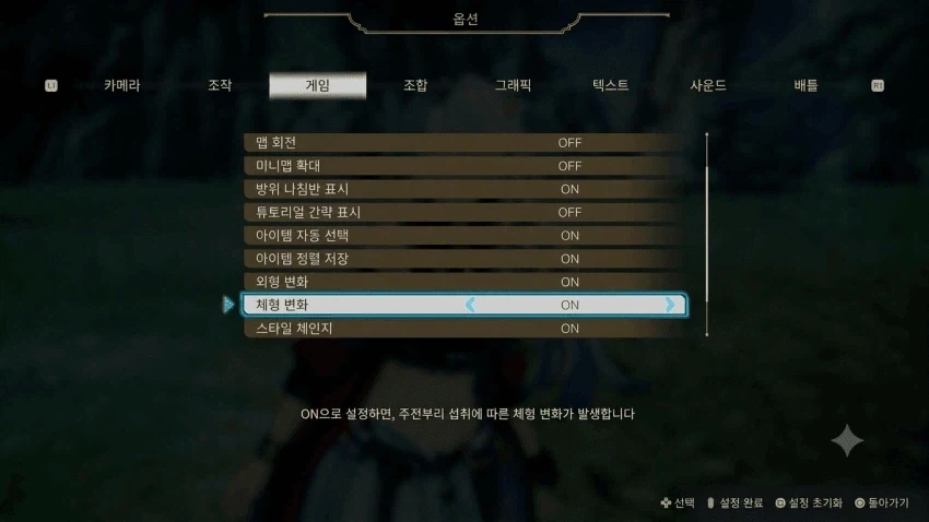 아틀리에) 신작 옵션 설정창 - 이미지 2