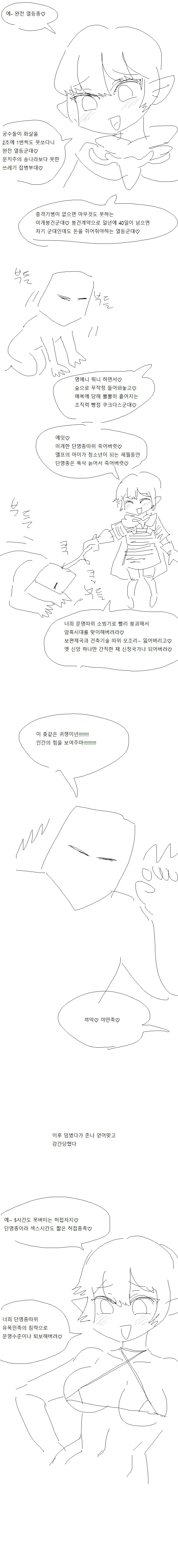 ㅇㅎ)ㄱㅇ ㅁㅅㄱㅋ 엘프들이 인류를 침공하는 만화.manhwa