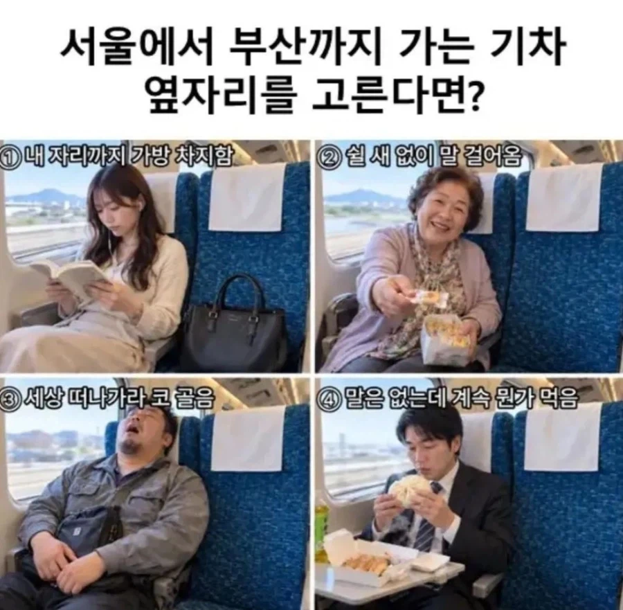 서울에서 부산까지 가는 기차 옆자리 고르기.jpg