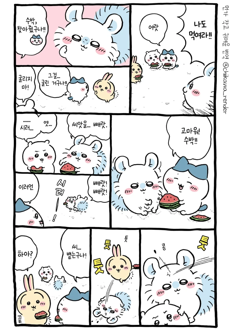치이카와) 수박 씨앗을 어떻게 처리하는가, 에 따라 달라지는 파벌 - 이미지 2