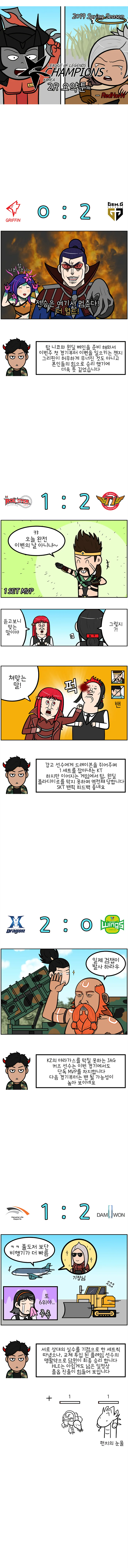 LCK 스프링 2R 요약툰 - 3주차