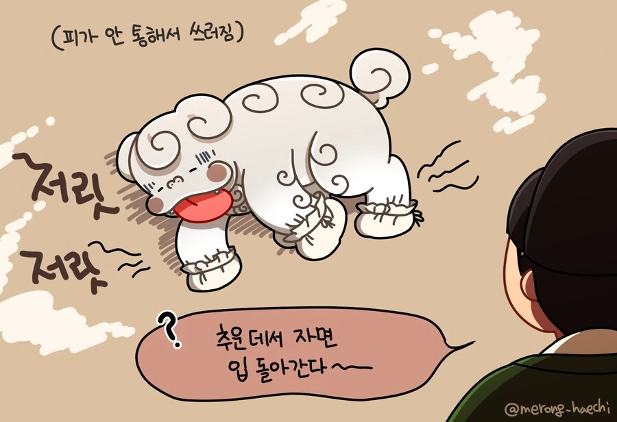 버선을 선물받은 메롱해치 만화 - 이미지 4