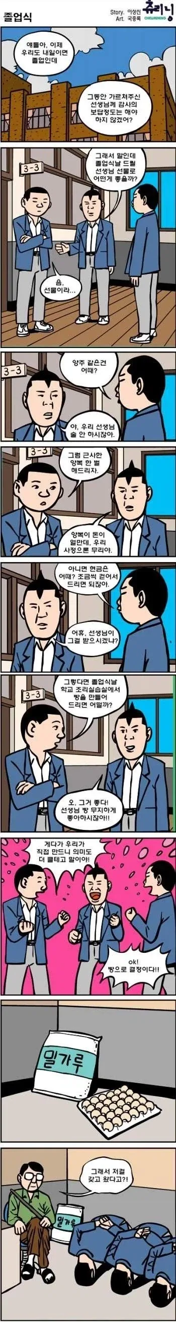 졸업식날 학생들이 혼난 이유를 알면 아재.jpg