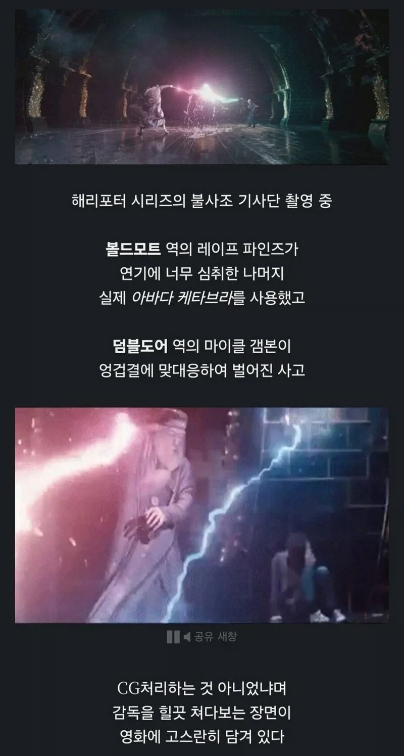 해리포터 시리즈 최악의 촬영사고