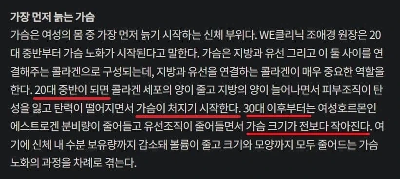 의외로 가장 빨리 늙는 신체 부위